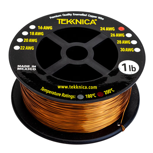 ENAMELLED MAGNET WIRE, 100% PREMIUM COPPER WIRE, 1LB, 24AWG.  **Buy 2 or more, Get 5% OFF